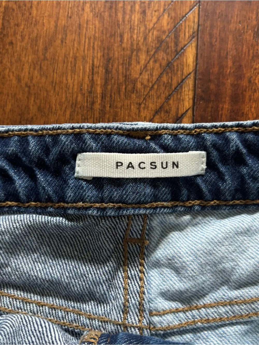 PacSun - Two-Tone High-Rise Denim Shorts - Light Wash & Medium Wash
